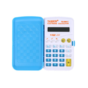 Calculadora electrónica Taksun Ts 328a C de 8 dígitos, blanca, alimentada por batería, con estuche para uso estudiantil - Product Image 4