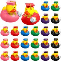 Jouets de bain en caoutchouc personnalisés pour enfants, jouets de baignoire en forme de canard, imprimés avec des motifs exclusifs, en vrac, mini, petits, en plastique, avec logo en vinyle