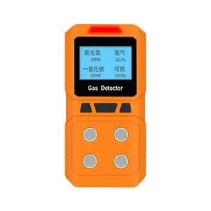 Portable 4 multi moniteur de gaz testeur analyseur LCD affichage son lumière choc qualité de l'air détecteur de gaz