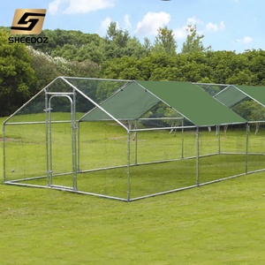 Pollaio Grande <span class=keywords><strong>in</strong></span> Metallo per Esterni con Recinto, Struttura <span class=keywords><strong>in</strong></span> Acciaio Zincato, Casetta Mobile Portatile <span class=keywords><strong>in</strong></span> <span class=keywords><strong>Vendita</strong></span> - Product Image 4