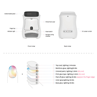 ICE NOVA Imprimante à Ongles Artistique 3D Intelligente Automatique, Machine Portable Prise en Charge WiFi/DIY/USB