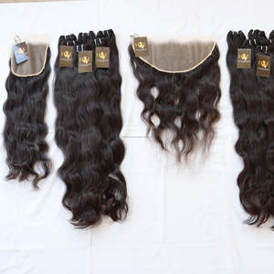 Vendeurs de cheveux vierges non traités Extension de cheveux humains indiens droits en os 100% paquet de cheveux de temple indien brut naturel avec Hd Fro - Product Image 2
