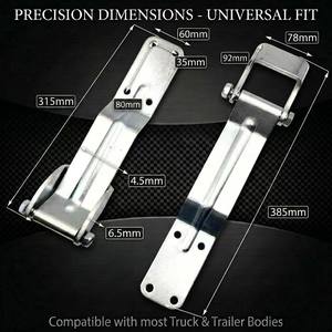 <span class=keywords><strong>Bisagra</strong></span> de acero de 315 mm para puerta trasera de camión, para panel lateral de camión furgón, compatible con camiones de ala para Japón, Corea y el Sudeste Asiático - Product Image 3