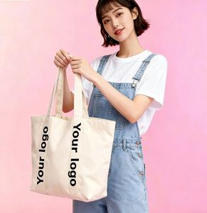 Sac fourre-tout pour femme de grande capacité, sac à main en toile solide sous le bras avec logo personnalisé, polyvalent pour le travail, les étudiants, les cours - Product Image 2