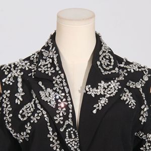<span class=keywords><strong>Lentejuelas</strong></span> Personalizadas Taladro Negro Alta Calidad Blazer Mujer - Product Image 4