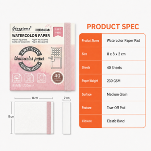 <span class=keywords><strong>Blocco</strong></span> di Carta per Acquerello Giorgione, 40 Fogli, 230gsm, Taccuino per Artisti per Pittura e Disegno in Viaggio - Product Image 4