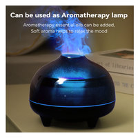 2025 nouveau bureau Usb à ultrasons 350ml humidificateur d'incendie lumières colorées parfum de maison flamme diffuseur d'huile essentielle