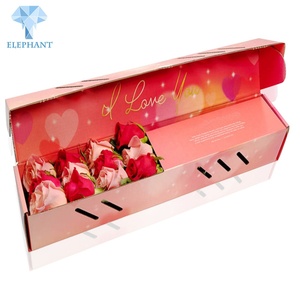 Mom Roses Paper Gift Bouquet Round Luxury I Love You Square Custom Flower <b>Box</b> - Product Image 2
