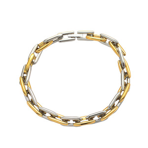 <span class=keywords><strong>Bracelet</strong></span> gourmette cubaine en acier inoxydable pour hommes, plaqué sous vide, fait main, style hip-hop, bijoux de mode streetwear, vente en gros usine - Product Image 3