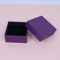 Caja de Joyería Simple con Tapa y Base para Anillos, Aretes, Collares, Pulseras, Caja de Papel Cuadrada para Empaque de Regalos, en Existencia