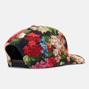 Wholesale 5 Panel Floral Designer Style <strong>Holiday</strong> Vacation Custom Embroidery Logo Curved Back Baseball <strong>Hats</strong> - Product Image 3