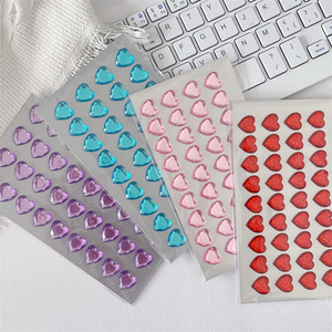 Adesivi Acrilici 3D a Forma di Cuore Impermeabili, 100 Pezzi 7*13cm, Decorazioni <span class=keywords><strong>Murali</strong></span> Pronte per l'Uso - Product Image 1