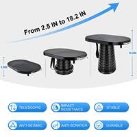 Table de camping télescopique portable en plastique, table de pique-nique/camp pliante, table réglable rétractable