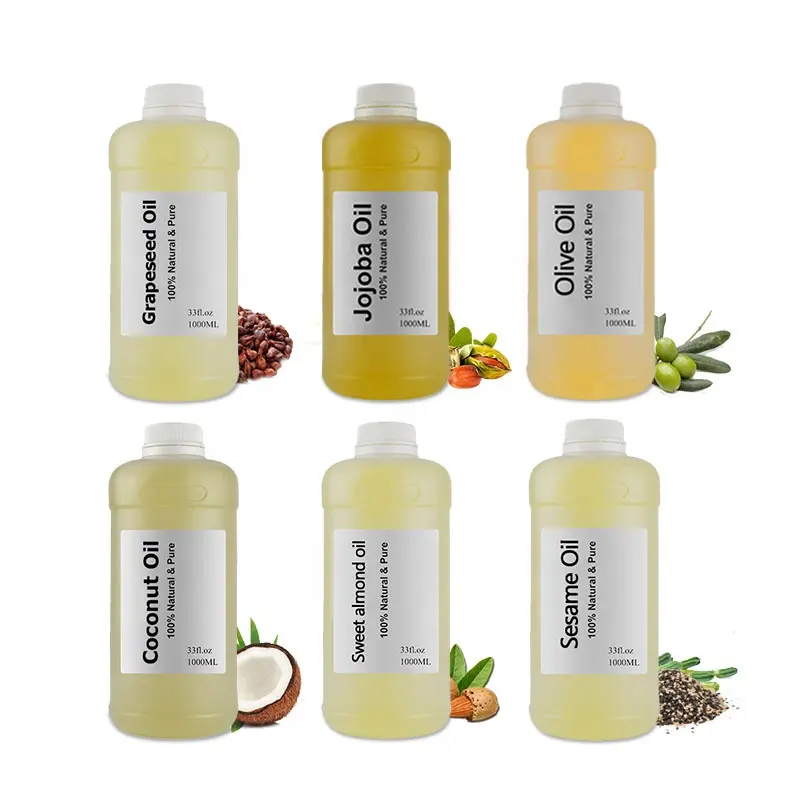 Prezzo di fabbrica sfuso olio vegetale 100% puro vettore naturale olio biologico di Jojoba olio essenziale per la pelle dei capelli