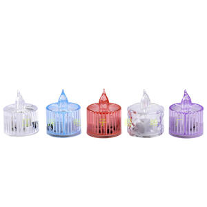 Vente en gros <span class=keywords><strong>bougie</strong></span> électronique en plastique <span class=keywords><strong>LED</strong></span> rayures verticales Transparent sans flamme <span class=keywords><strong>fausse</strong></span> <span class=keywords><strong>bougie</strong></span> à thé pour décoration de mariage saint-valentin - Product Image 4