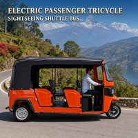 Tricycle Électrique de Tourisme 60 km/h, Tuk-Tuk Taxi Rickshaw à Trois Roues, Voiture 6 Passagers, Tricycle Motorisé avec Cabine – Prix Compétitif