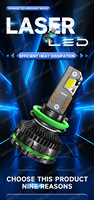 GOODNEWS Phares LED de voiture 12V à quatre tubes, 300W haute puissance, H4, faisceaux combinés haut/bas, 10000 Lumens, 6000K, ajustement universel