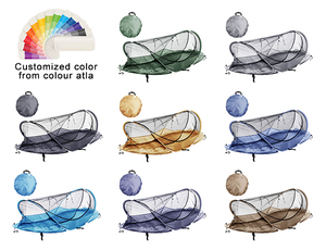 Bán buôn siêu nhẹ di động cắm trại lều không thấm nước ngoài trời Đi Bộ Đường Dài đào tạo 2 thứ hai pop-up hình vuông thép muỗi <span class=keywords><strong>Net</strong></span> - Product Image 6