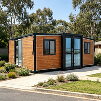Casa Contenedor Portátil Plegable de 2 Dormitorios, Lista para Habitar, de Acero Galvanizado con Puerta Doble de Vidrio, Ideal para Vacaciones, Más Vendida