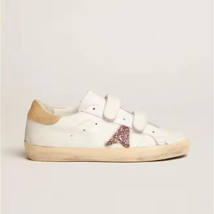 <span class=keywords><strong>Sneakers</strong></span> <span class=keywords><strong>Donna</strong></span> Goldenstars Super Star con Lacci, Tomaia in Vera Pelle, Ricamo Stampa Leopardata, Scarpe Casual <span class=keywords><strong>Bianche</strong></span> Leggere - Product Image 4