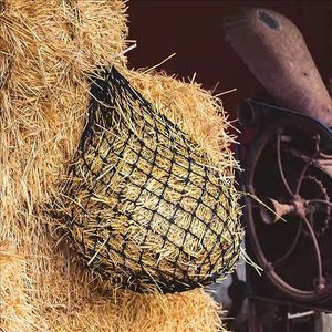 Filet à foin anti-UV pour chevaux à alimentation lente, avec corde, à prix abordable – Filets pour chevaux utilisables un an, pour balles de foin de grande taille - Product Image 5