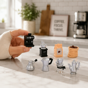 Figuras de Resina 3D de Cafetera, Máquina Realista para Amantes del Café, Miniatura para Casa de Muñecas, Accesorio para Cafetería, Juguete de Imitación de Espresso y <span class=keywords><strong>Moka</strong></span> - Product Image 1