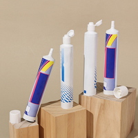 Tube rond personnalisé pour tube de pâte dentifrice Tubes d'emballage cosmétique de lotion de soin de la peau blancs