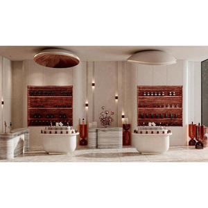 Kiosques de présentation de cosmétiques et de parfums écologiques en bois et métal de luxe |   Vitrines de luxe modernes sur mesure avec éclairage LED intégré - Product Image 1