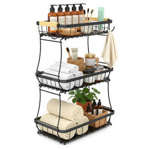 Panier organisateur multifonctionnel à 3 niveaux en métal réglable pour la maison ou les petites entreprises, robuste et durable - Product Image 1