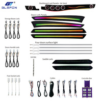 Kit d'éclairage d'ambiance intérieur pour Mercedes Benz W212 2010-2015 Glefon, 64 couleurs, commande par application, 12V, plug and play, lampe d'ambiance