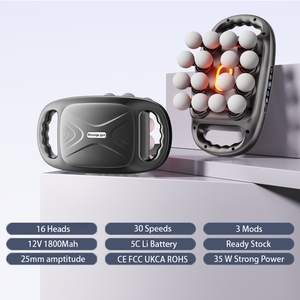 Pistola de Masaje Profesional Eléctrica de 16 Cabezales para Tejido Profundo 2026, Masajeador Muscular de Percusión para Alivio y Recuperación Corporal y de Piernas para Atletas - Product Image 1