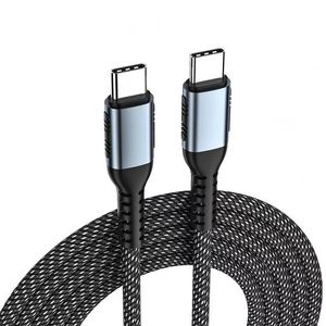 Câble tressé en nylon Type C vers Type C 240W PD 5A E Mark à charge rapide pour téléphone, ordinateur portable, tablette, appareil photo, iOS 1m - Product Image 1