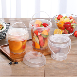 ถ้วยพลาสติกขนาดใหญ่พิเศษ 16 ออนซ์ 24 ออนซ์ 32 ออนซ์ สำหรับเครื่องดื่ม ชาผลไม้ น้ำผลไม้ ชานมไข่มุก พร้อมหูหิ้ว บรรจุภัณฑ์อาหารแบบนำกลับบ้าน รับทำโลโก้ตามสั่ง - Product Image 1