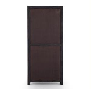 Best Quality 86'' <b>Tall</b> Designer 4-Door Accent Solid Wood Rattan Living Room Cabinet Home-Classy Collection at Wholesale Price - Product Image 4