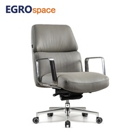 EGROspace Chaise de bureau de direction ergonomique de luxe en cuir pivotante pour réunions, mobilier moderne en gros pour usine