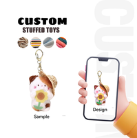 Porte-clés personnalisé avec logo, cadeau créatif, mini ours en peluche mignon, jouet porte-clés pour sac à dos