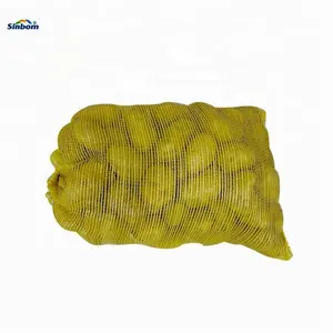 PE Knitted Custom Raschel Mesh Bags Onion Sacks Recycled Leno PP Firewood Mesh Bag For Oranges