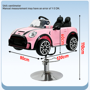 Enfant fille cheveux enfants Salon chaises rose dessin animé Roadster siège voiture <span class=keywords><strong>de</strong></span> course électrique enfants coiffure barbier chaises pour enfants - Product Image 6