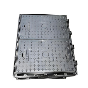 <strong>1000X1000</strong> Ductile Cast Iron Square Rectangle <strong>Manhole</strong> <strong>Cover</strong> Black Engineer Grade Airports Roadway EN124 D400 Standard Zhen Han - Product Image 4