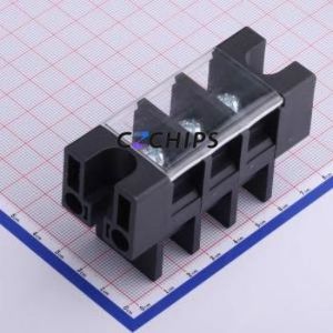 KF47S-16.0-3P Barrier Terminal Block P=16mm Connector ( Barrier Type: With Cover Plate )( Pitch: 16mm )( Construction: 1x3P ) - Product Image 1