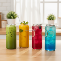 Bouteille de boisson gazeuse en plastique PET transparente de 250 ml sans BPA de qualité supérieure pour les boissons avec un couvercle en aluminium hermétique