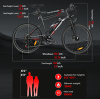 Vélo de montagne électrique pour adultes en acier à haute teneur en carbone OEM personnalisé, batterie amovible 36V13AH intégrée au tube diagonal, capteur de couple, VTT électrique