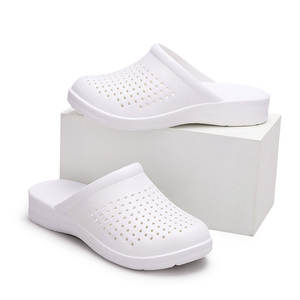 Scarpe bianche ESD Mute che allattano scarpe <span class=keywords><strong>per</strong></span> infermiere antistatiche antimicrobiche cleroom laboratorio ospedaliero leggero sandalo con pantofola da donna - Product Image 5