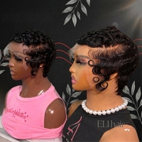 Perruques 100% Cheveux Naturels Vierges 12A avec Cuticules Alignées pour Femmes Noires, Fournitures de Cheveux Brésiliens, Perruques Courtes à Dentelle Frontale, Cheveux Indiens Brésiliens