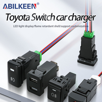 ON-OFF 12V simbol legenda ukiran Laser, saklar tombol tekan bilah lampu LED ganda kecil dengan lampu untuk 4x4 kendaraan