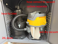 Aspirateur industriel sans sac à usage commercial avec séparateur cyclonique, ensemble de meuble de rangement, capacité 50L, fonction humide/sec
