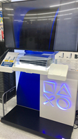 Toko ritel kustom PS penyangga layar PS konsol Game kios Game dengan lampu Led