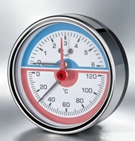 Hengzan 2026 Boiler-use double-scale brass joint pressure gauge