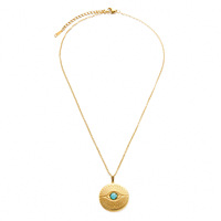 Collar con Colgante de Ojo para Mujer, Chapado en Oro de 18K, Acero Inoxidable, Piedra Natural, Joyería de Protección, Regalo, Venta al Por Mayor