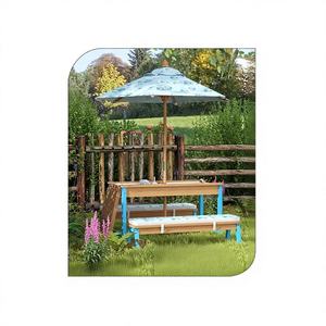 Ensemble de table de pique-nique pour enfants avec parasol, mobilier d'extérieur en bois, style côtier, pour aire de jeux pour enfants - Product Image 3